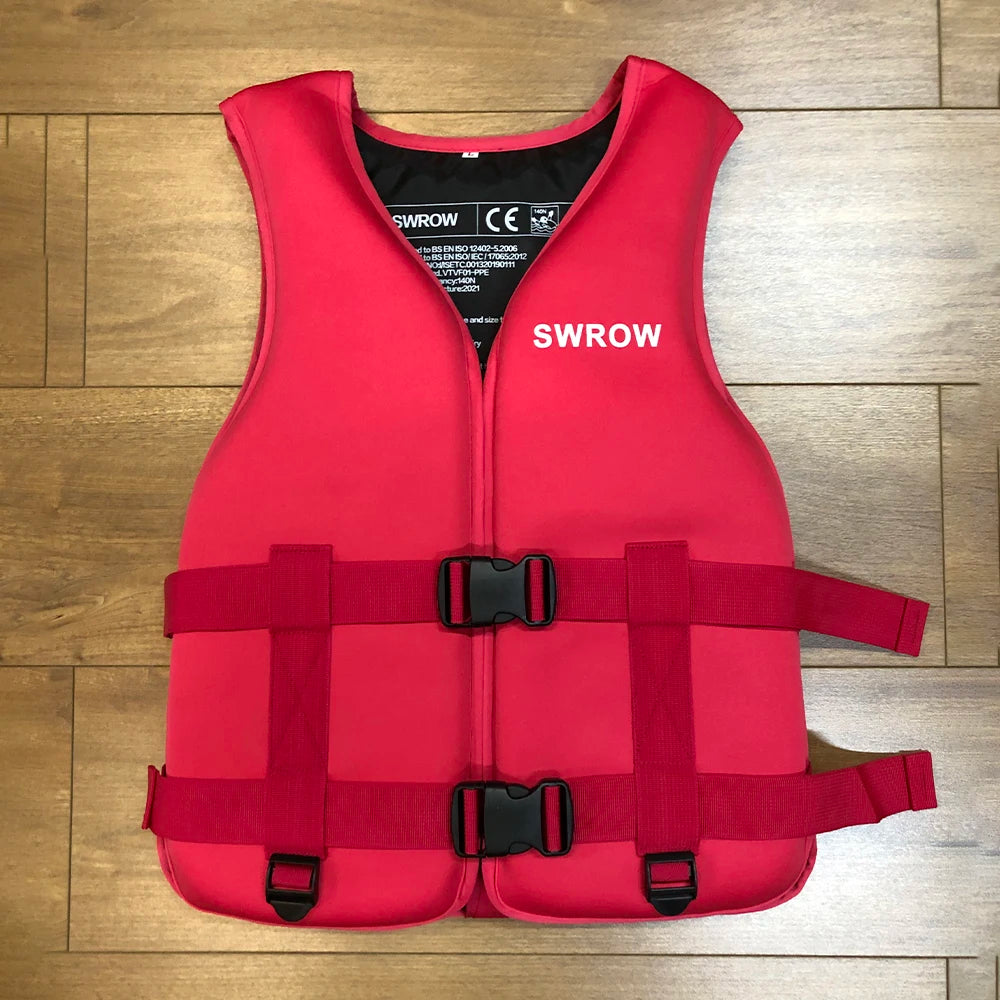 Portable fashion adult children's life jacket neoprene swimming life jacket water sports fishing kayak surfing life jacket 2023