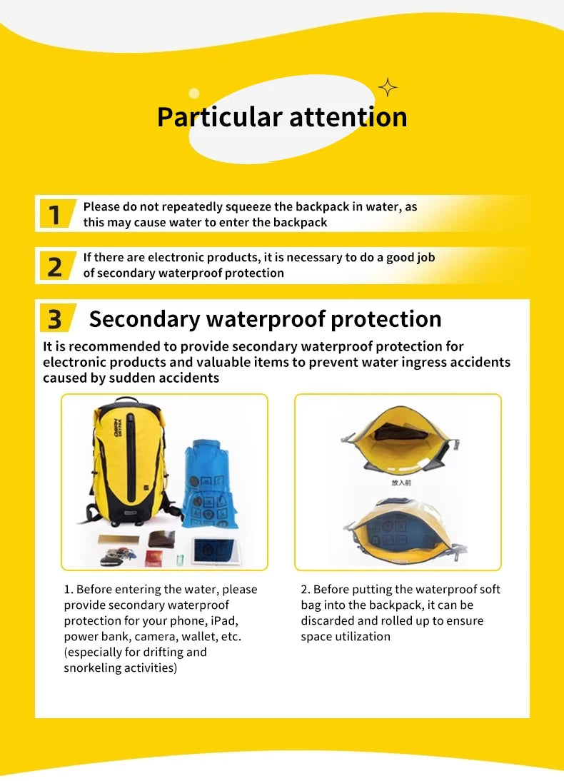 OSAH 30L Waterproof Pack Large Capacity Outdoor Travel Backpack Sports For Hiking Camping Cycling Motorcycle Riding Gears Bag