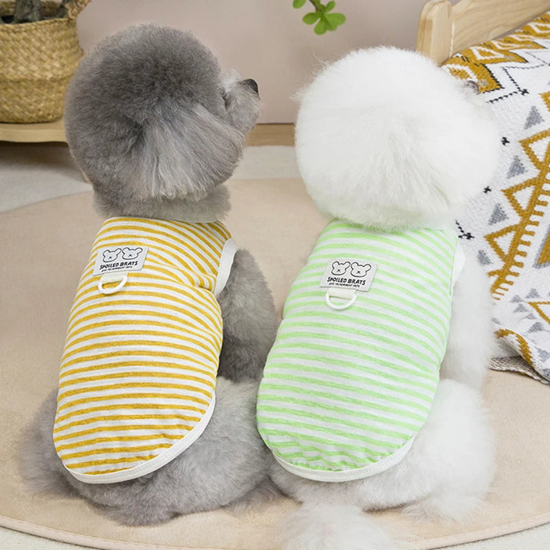 Summer Dog Clothes Cool Pet Vest For small Medium dogs Breathable Puppy T-shirt Costume Outdoor Bulldog Clothing Pets Clothes