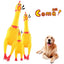 Novelty Yellow Screaming Chicken Dog Toy-Durable Rubber Squeaker for Boredom Relief Bite-Resistant Chew Toy for Small/Medium Dog