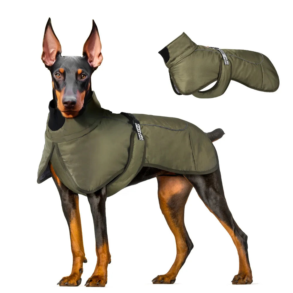 Doberman Winter Coat – Waterproof Warm Vest Jacket for Large Dogs (Bulldog, Labrador, Big Dog)