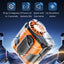 new Outdoor Portable Waist Fan Hanging Neck Fan Strong Wind Cold Air LED Lighting Waterproof For Sports Courier Outdoor