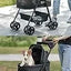Folding 3-in-1 Dog Stroller with Removable Travel Carrier
