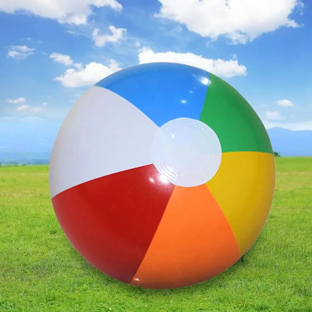 PVC Inflatable Beach Ball Swimming Pool Toy 40cm Big Rainbow Beach Ball 30cm Colourful Inflatable Pool Ball Kids