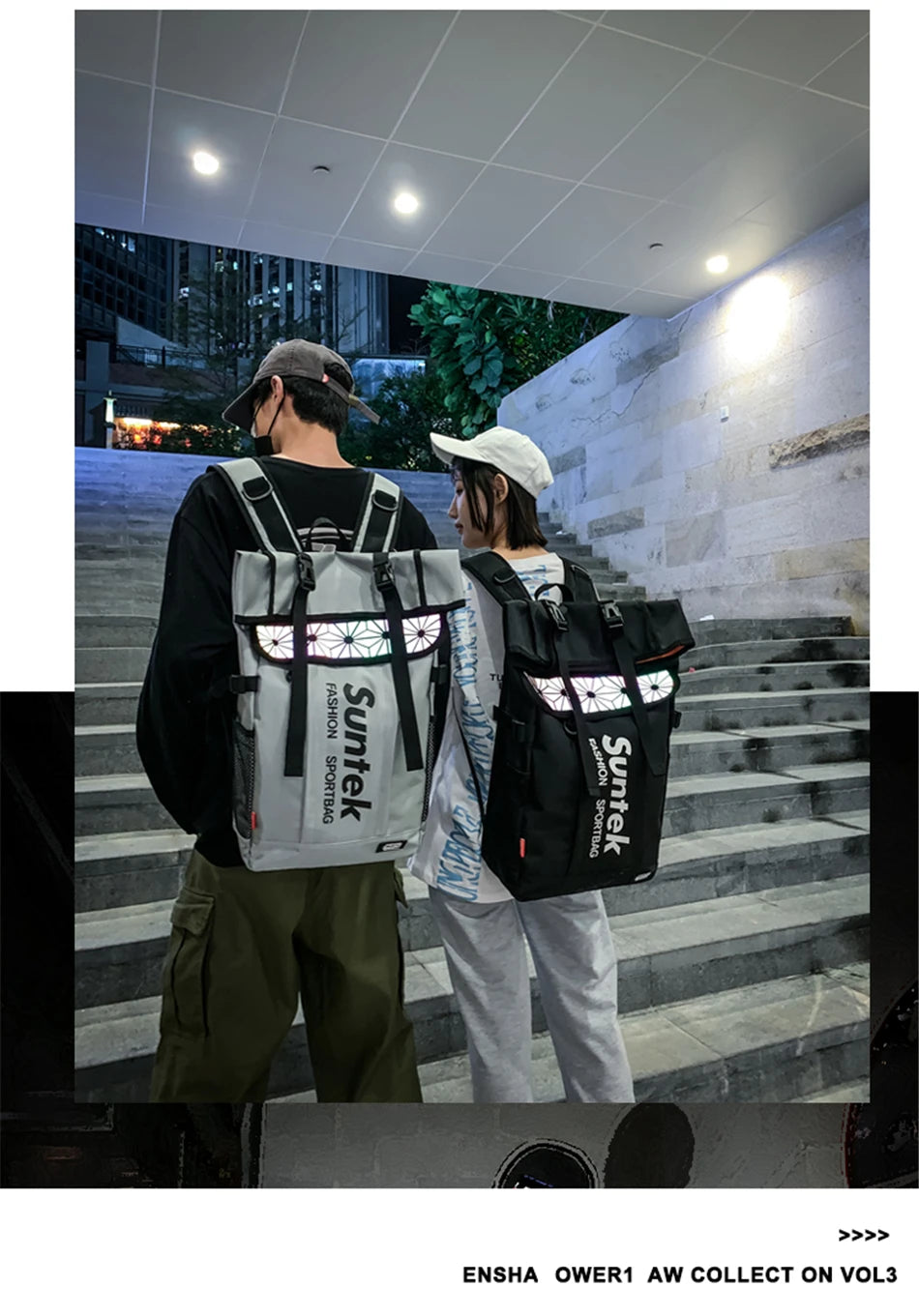Youth Holographic Reflection Backpacks Fashion Urban Man Backpack Trend Brand Men's Travel Backpack Large Capacity School Bags