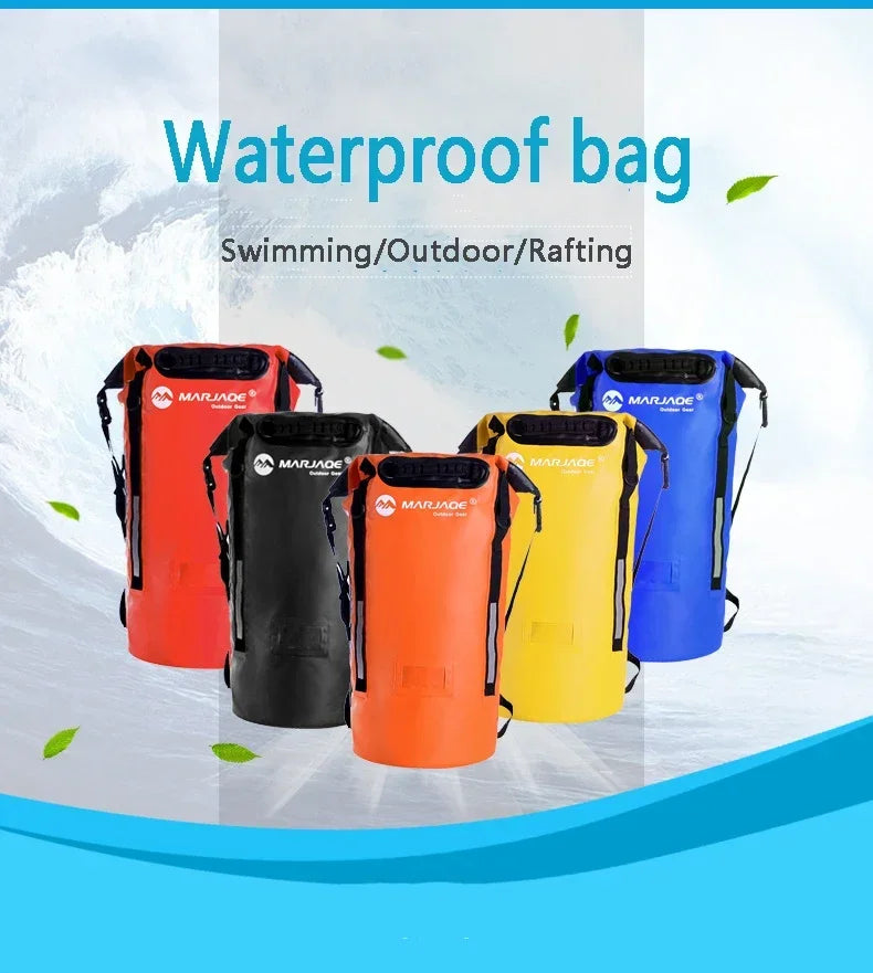 40L Waterproof Outdoor Backpack Dry Swimming Boating Rucksack Storage Pack Roll Top Rafting Kayaking Water Floating Sack