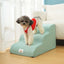 Pet 3 Step Stair Dog/Cat Ramp Ladder High Elasticity Sponge Dogs Sofa Removable and Washable Training Pet Non-Slip Ramp Stairs