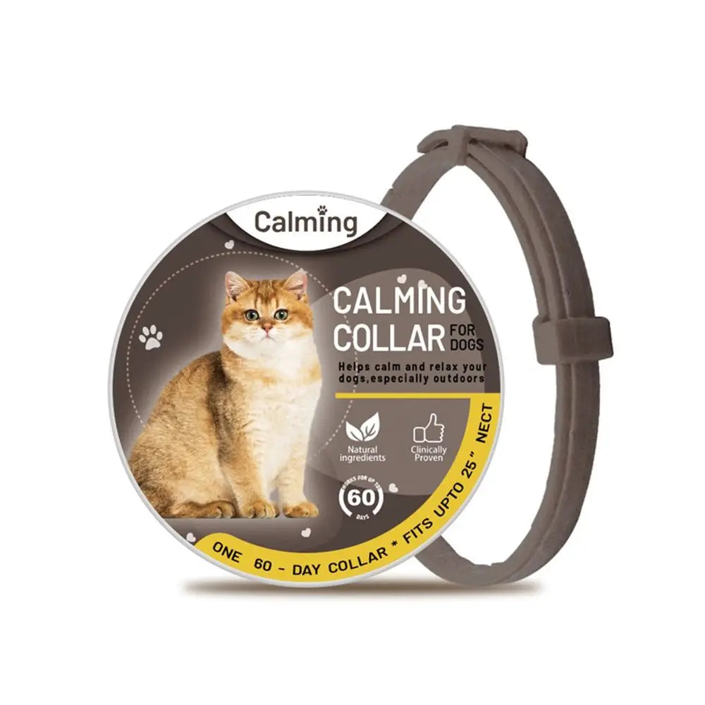 Pet Calm Collar Cat Dog Soothe Collar Adjustable Neck Strap Relieve Anxiety Remove Restlessness Protection Relax Pet Supplies