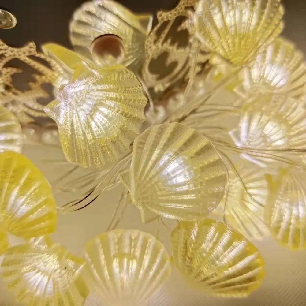 Plastic Lamp Shell String Lights Ocean Series 30 Lights LED Lights Everbright Battery Box Power Supply String Lamp Home/Outdoor