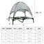 ‌Elevated Outdoor Pet Cot for Large Dogs, Heavy-Duty Frame Summer Camping Bed, Detachable Sunshade Canopy & Portable Dog Tent