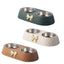 Pet Bowtie Double Bowl for Dogs and Cats - Food and Water Dish