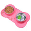 Non-Slip Double Dog Bowl with Silicone Mat