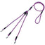 3 Way Couplers Pet Walking Lead 55" Long Nylon Braided Rope Dog Leash For 3 Dogs small dog harness