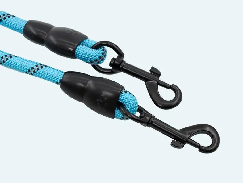 Dog Leash Hands Free Dogs Leash Reflective Leashes for Dog Walking Running Rope 2.4M Long Adjustable Double Leashes Dogs Ropes