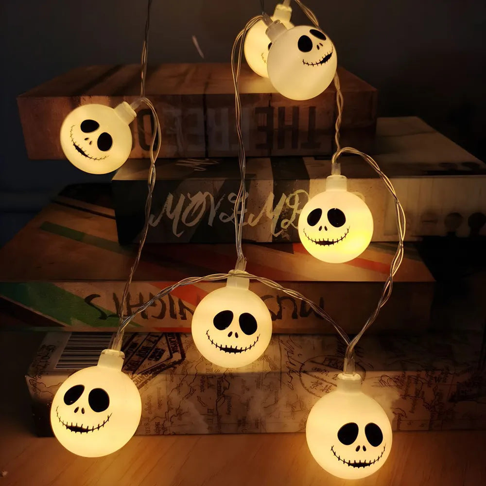 2024 Halloween Day Decoration Ghost String Lights LED Spooky Specter Fairy Lights Ghosts Battery Operated Party Indoor Decor 830