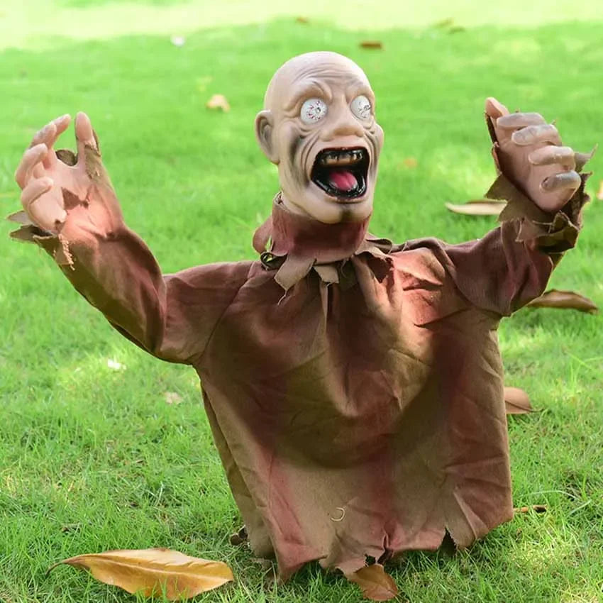 Halloween Horror Decoration To Insert Large Swing Ghost New Voice Control Decoration Scary Props Home Garden Decoration