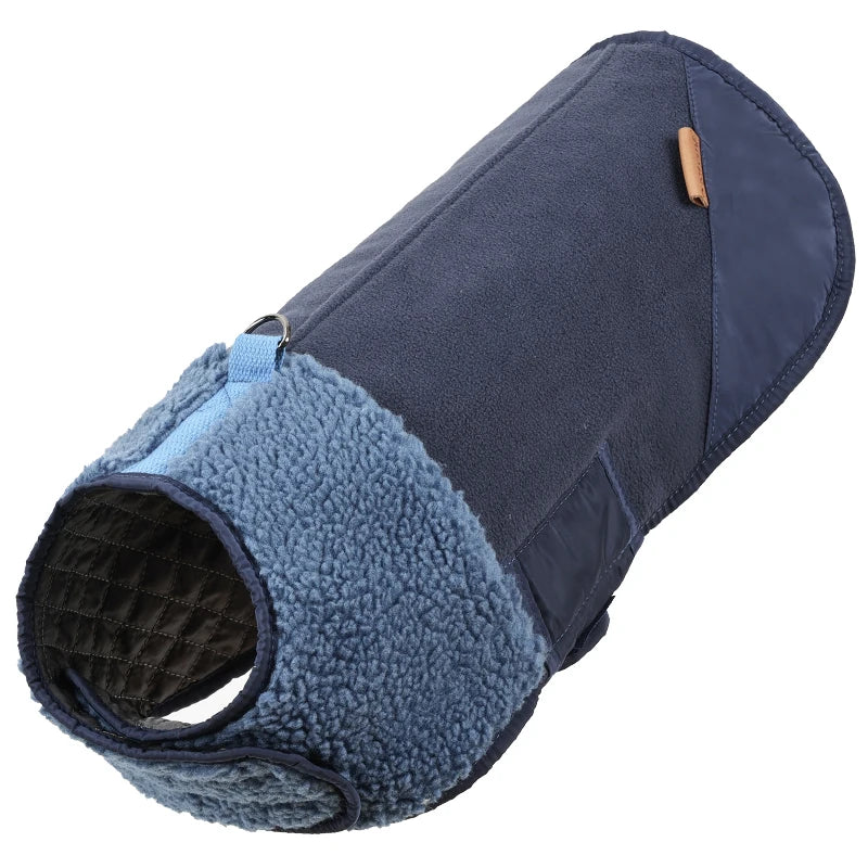 Winter Dogs Clothes Outdoor Cold Proof Warm Dog Jacket With Fleece Cotton Lining Double Sided Wearable Vest Puppy Clothing Coats