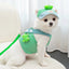 Cartoon Pet Harness Leash Sun Hat Set Cute Kitten Puppy Costume Cat Small Dogs Vest Harness Rope Cap 3pcs Outdoor Pet Supplies