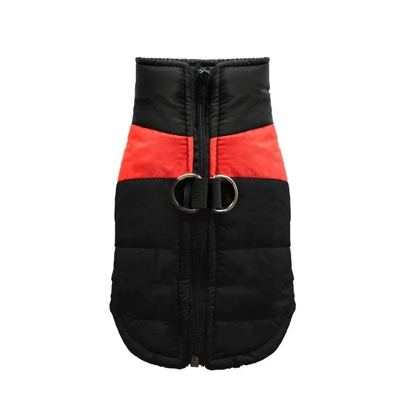 Waterproof Warm Dog Coat – Padded Winter Vest with Zipper for Small, Medium & Large Dogs