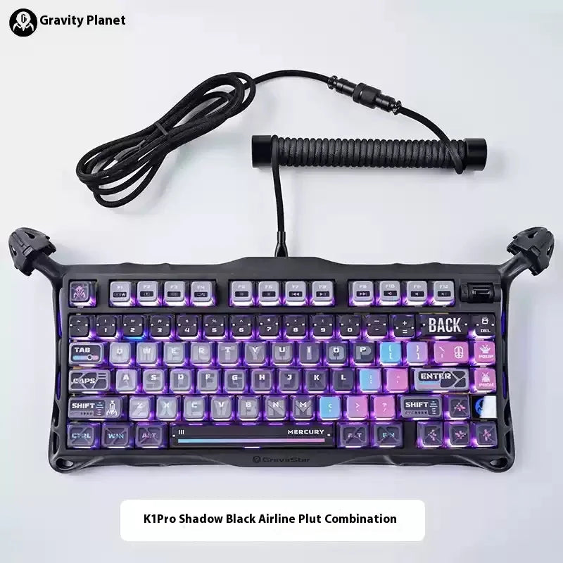 Gravity Planet Cocoon Breaking 75k1pro Mechanical Keyboard Competition Blog Manufacturing Aluminum Alloy Wireless Gaming Mouse
