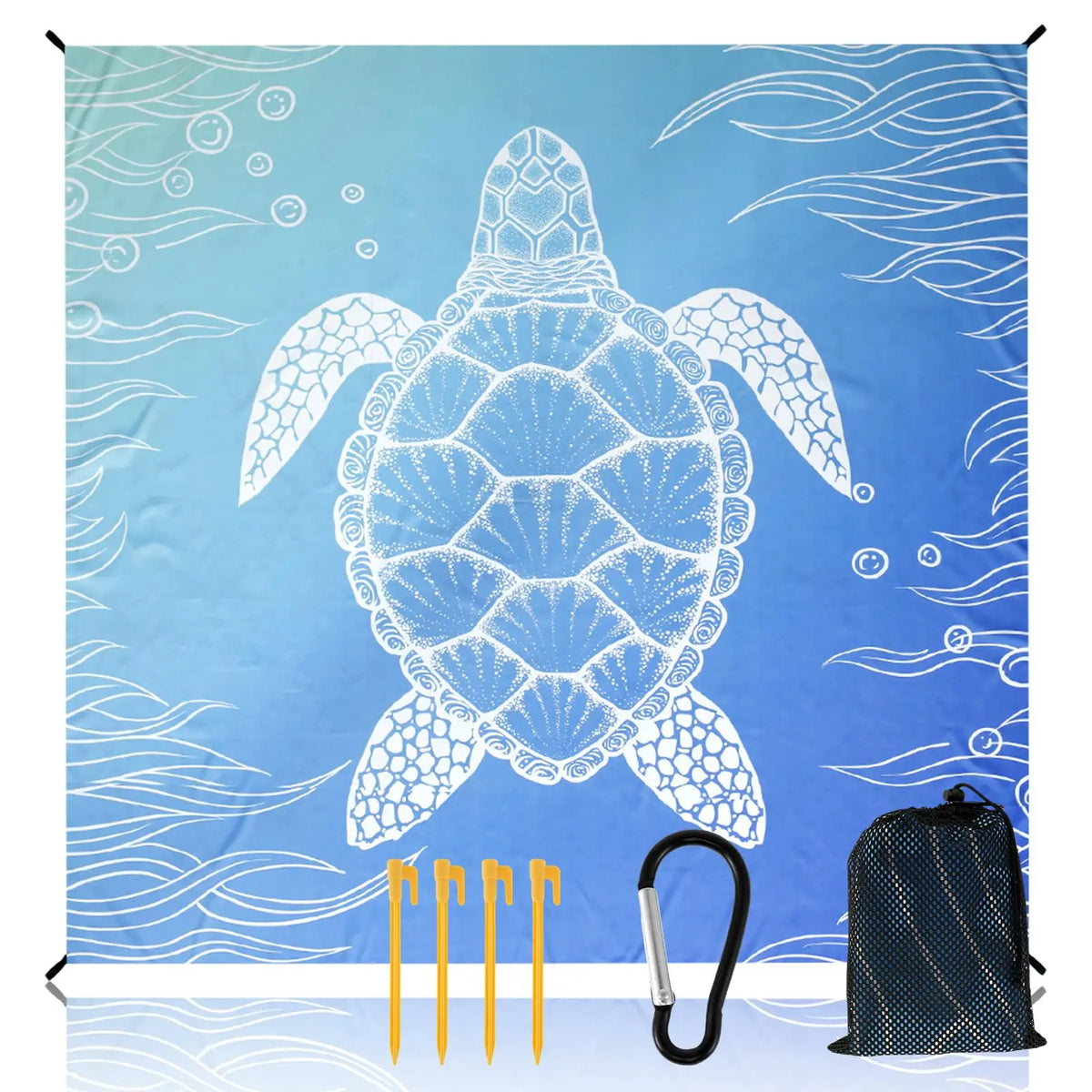 Beach Blanket Waterproof Sandproof Foldable Large Lightweight Pad Portable Soft Quick Dry Picnic Mat for Outdoor Travel Camping