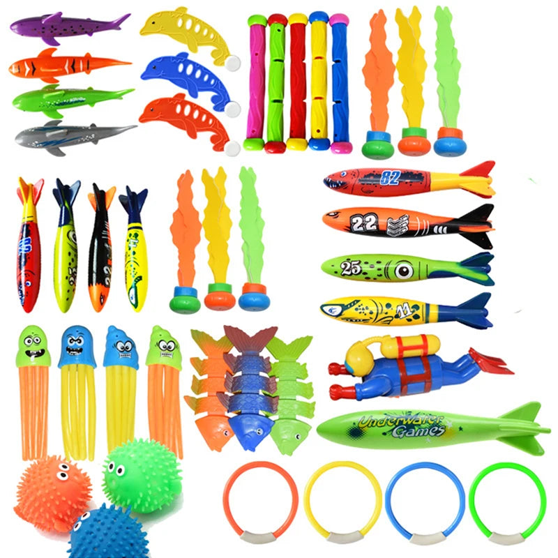 Kids Summer Shark Rocket Throwing Toy Swimming Pool Dive Game Water Fun Games Pool Toys Baby Water Educational Bath Toys Gifts