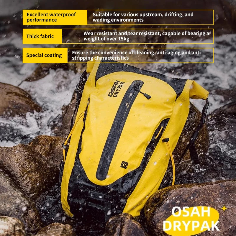 OSAH 30L Waterproof Pack Large Capacity Outdoor Travel Backpack Sports For Hiking Camping Cycling Motorcycle Riding Gears Bag