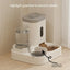 Automatic cat feeder with water dispenser, 5L large capacity pet food dispenser, intelligent timed dog bowl, BPA free