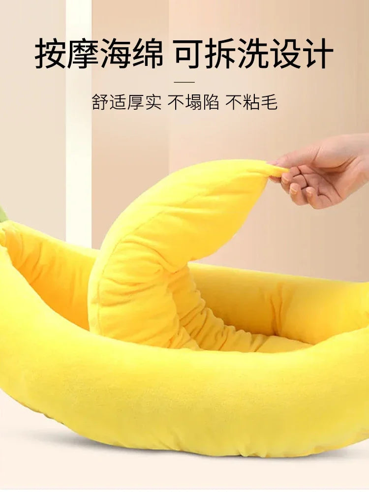 Banana Boat Dog House All Seasons Universal Cat House Summer Removable an d Washable Teddy corgi Bears Small and MediumDog Pet