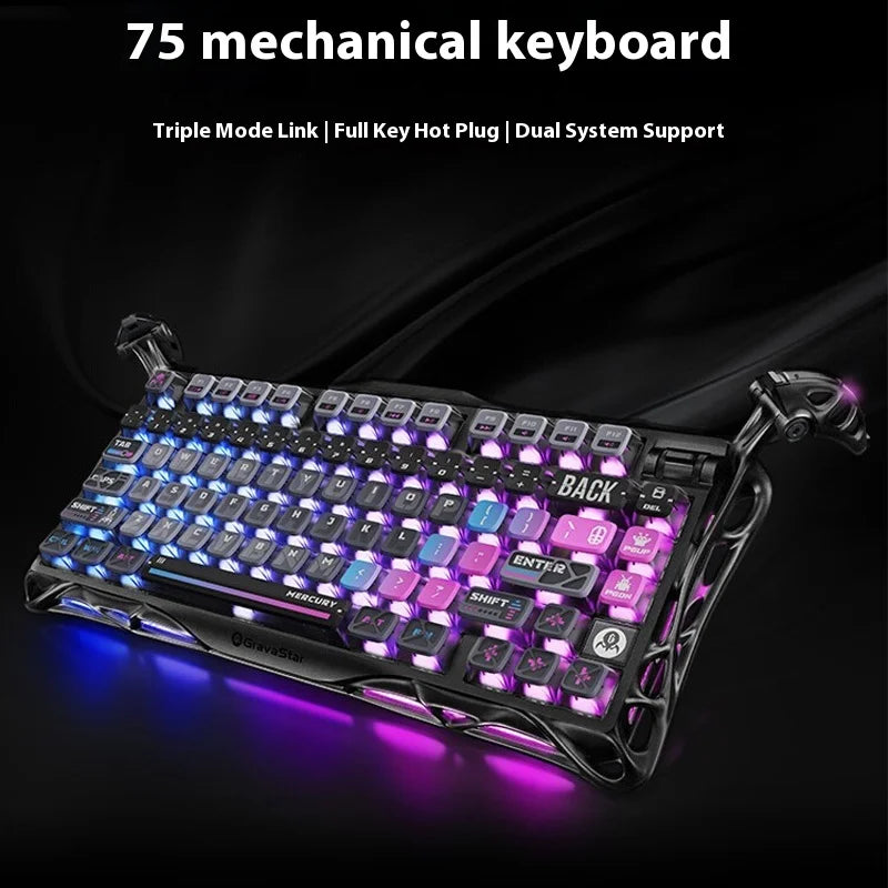 Gravity Planet Cocoon Breaking 75k1pro Mechanical Keyboard Competition Blog Manufacturing Aluminum Alloy Wireless Gaming Mouse