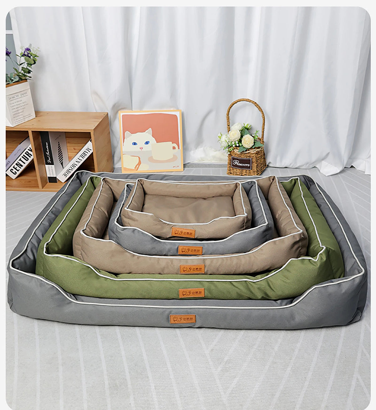 Removable Waterproof Dog Bed Upgrade 900D Oxford More Waterproof More Bite-resistant Dogs Beds for All Seasons Dog Accessories