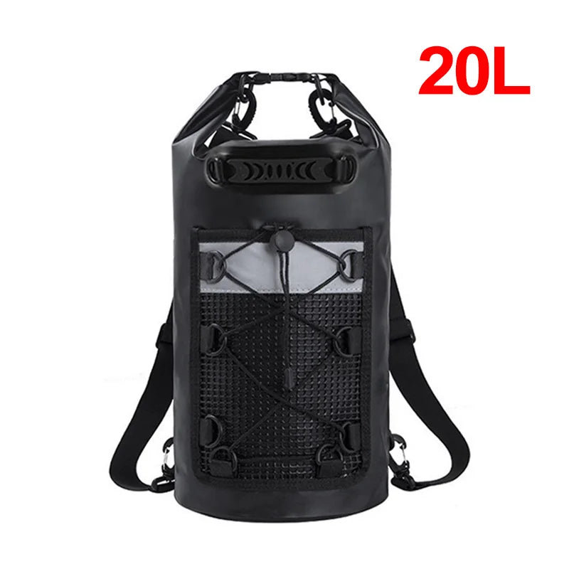 Swimming PVC Pack Dry Bag Backpack for Women Men 10L 20L Waterproof Shoulder Kayak Trekking Drifting Rafting Surfing Boating Bag