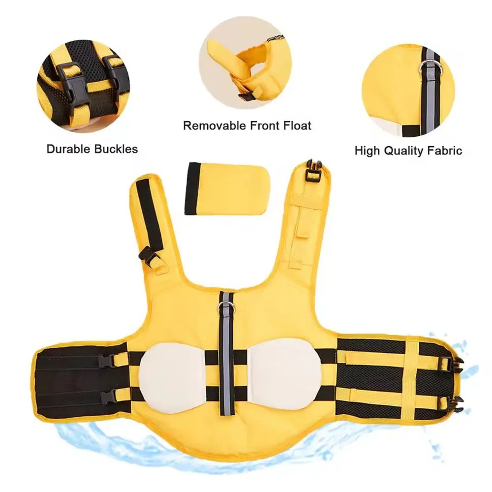 Cute Summer Dog Life Jacket for Swimming Boating Pet Safety Floating Vest Life Preserver with Rescue Handle For Cats Small Dogs
