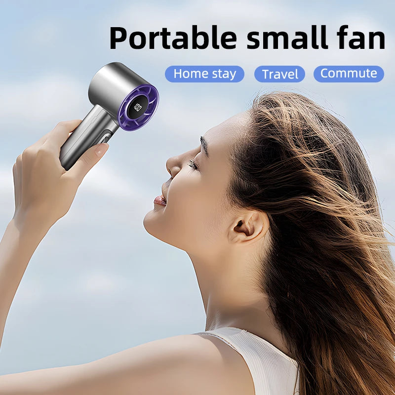 Xiaomi Handheld Portable Fan 100 Wind Speeds Adjustable Usb Charging Mini Outdoor Portable Turbo Long-lasting High Speed Fan