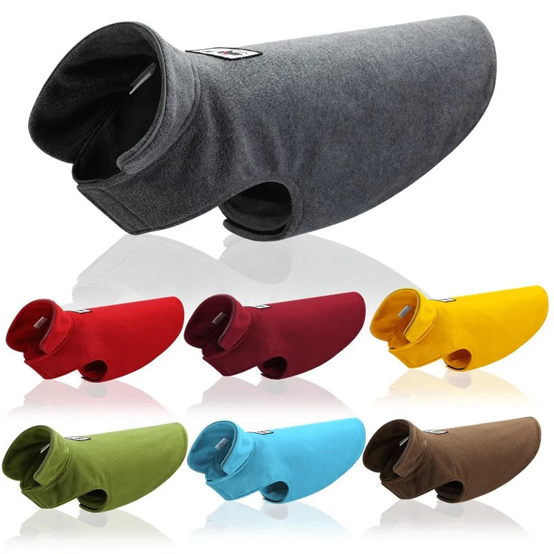 Reversible Winter Pet Jacket – Warm Fleece Dog Coat for Small, Medium & Large Dogs (French Bulldog, Labrador)