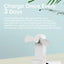 2000mAh Power Bank 3 Gears Portable Fan Super Mini Handheld Fan USB Rechargeable Fan Foldable Hand Held Small Pocket Fan
