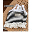 Pet Summer Clothes Pet Couple Striped Shirt Pet Tank Top Dog Cat Universal Knitted Teddy Shirt Puppy Clothing Dog Cooling Vest