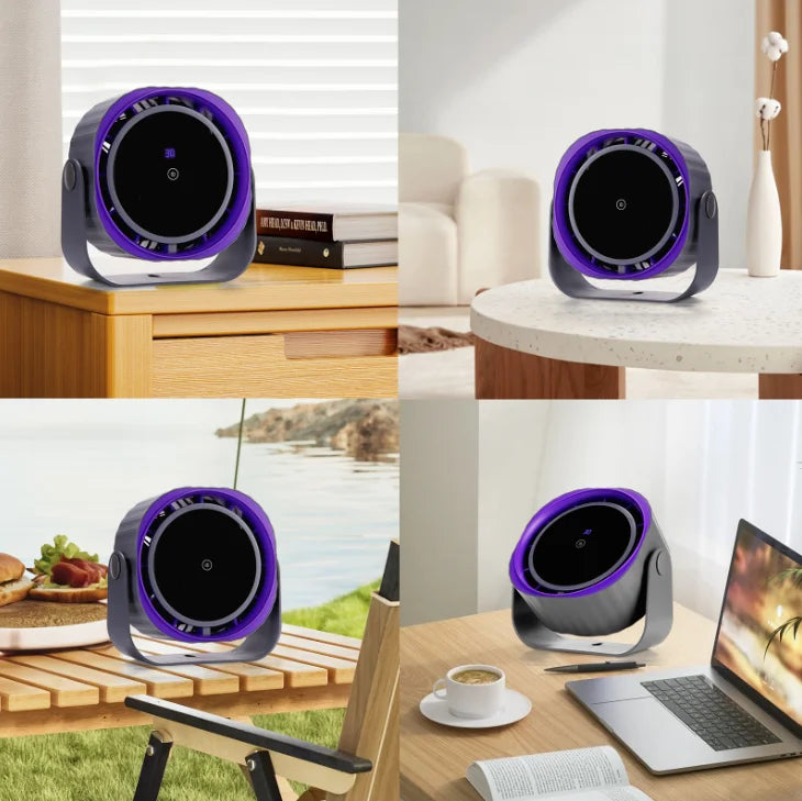 Clip on Fan for Bedroom 70ft Powerful Airflow 120 Speed Rechargeable 360° Adjustable 35db Quiet Table Desktop Fans for Summer
