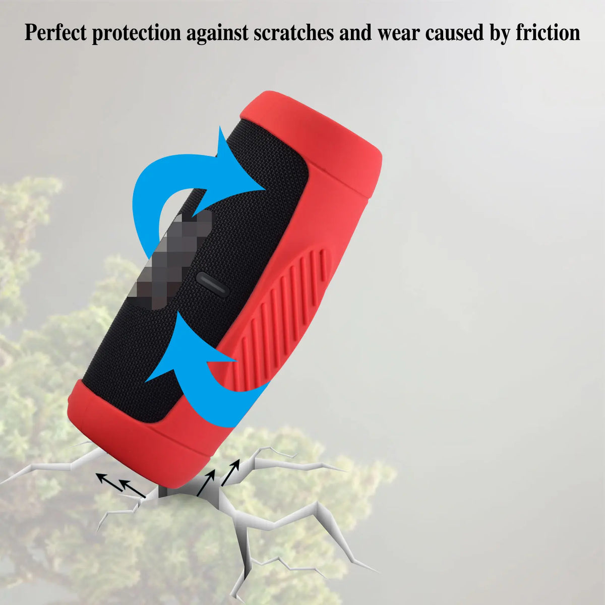 JBL Silicone Travel Carrying Case for JBL Charge 4 / Charge 5 Waterproof Bluetooth Speaker, Protective Cover with Shoulder strap