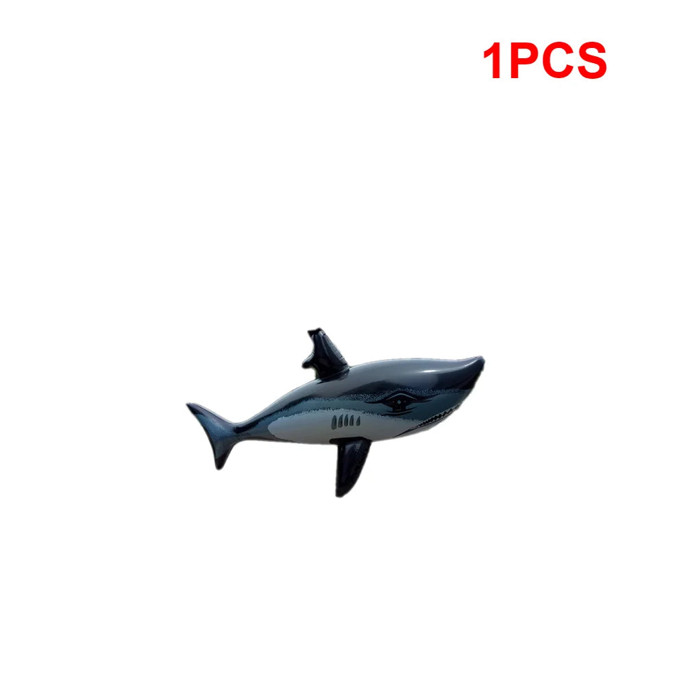 Floating Shark Float Toy Kids Adults Inflatable Water Swimming Pool Simulation Whale Fish Animals Toys Pool Playing With Water