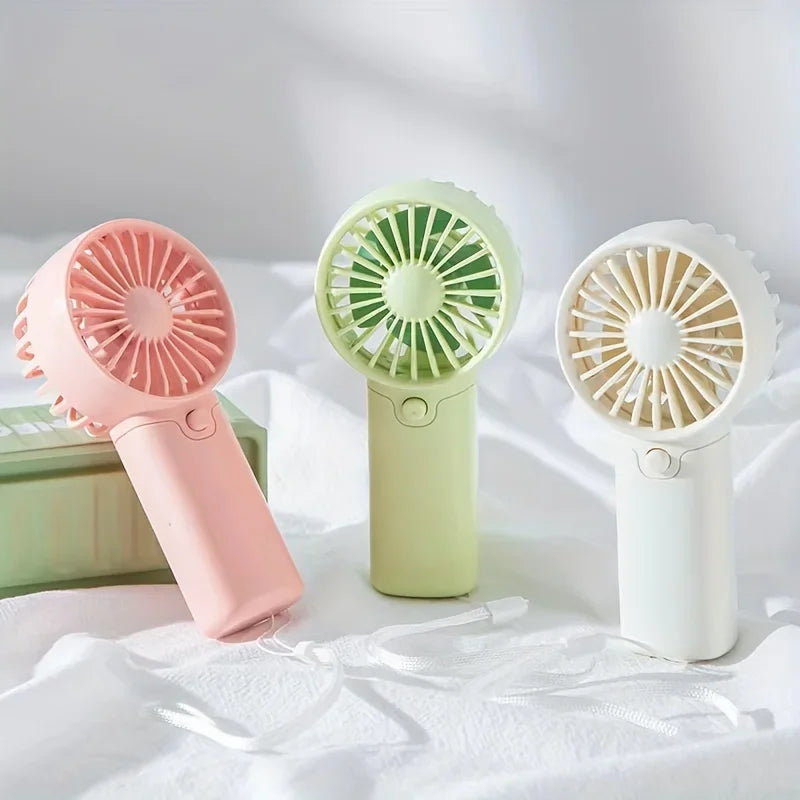 Cute Mini Fan Portable Handheld Fan Lightweight Handy Fan Pocket Low Noise Small Electric Fan for Student Gift Outdoor Fan 2025