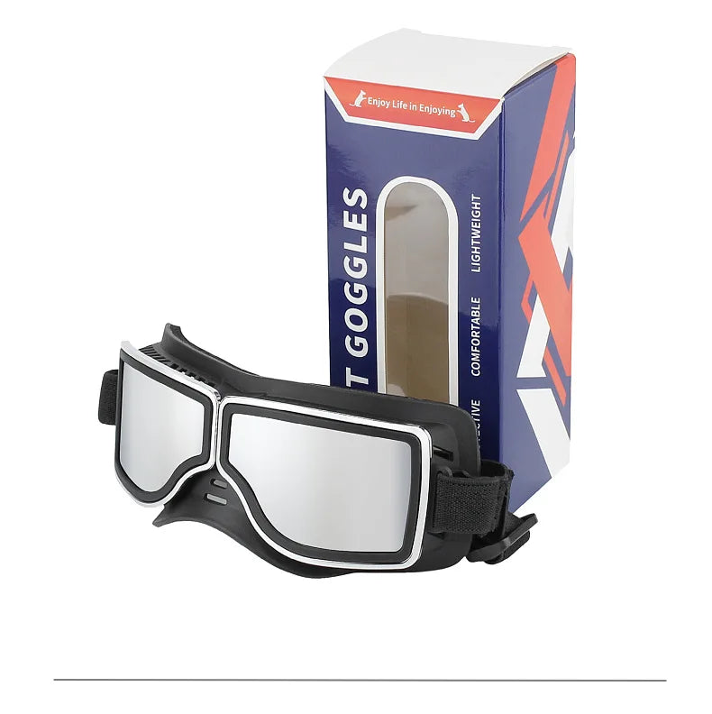 Pet Glasses New Dog Locomotive Glasses Sunglasses Medium and Large Dog Goggles Windproof Sunscreen Pet Accessories
