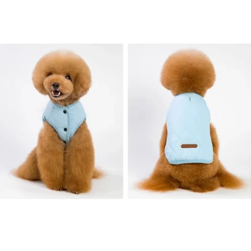 Jacket and Underwear Dog Clothes Autumn and Winter Clothes Small Medium Dog Fleece-lined Thickened Pet Vest Cotton Vest