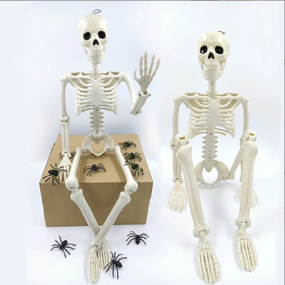 Halloween Decorations Skeleton,3 Foot Posable Human Shape Skeleton,Halloween Fake Bone Horror Decoration