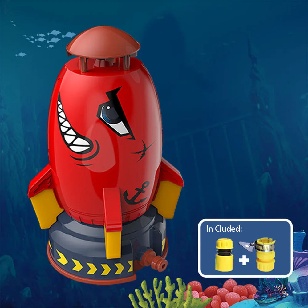 Rocket Sprinkler Toy – Rotating Flying Water Spray Launcher Outdoor Sprinkler Rocket Children's Water Play Tools