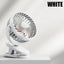 12-48h Table Mini Fan with Sturdy Clamp Rechargeable USB 3 Speeds Sleeping Mute for Bathroom Kitchen Student Dormitory 10000mAh