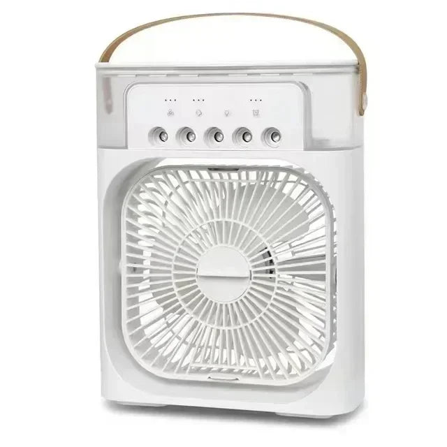 Portable Humidifier Fan 3 in 1 Air Conditioners USB Electric Fan LED Night Light USB 3 Speed Household Small Air Cooler