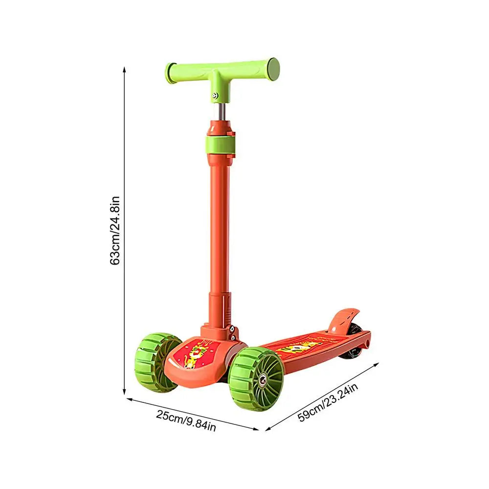 Children Scooter Adjustable Children Kick Scooter Foldable Boys And Girls Aged 2-12 Years Old Outdoor Cycling Scooter For