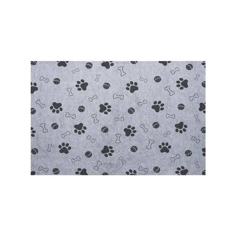 All-Weather Chew-Proof Dog Mat-Waterproof & Thermal Fleece Pad with Custom Print, Heavy Duty for Large Dogs (SGS Certified）