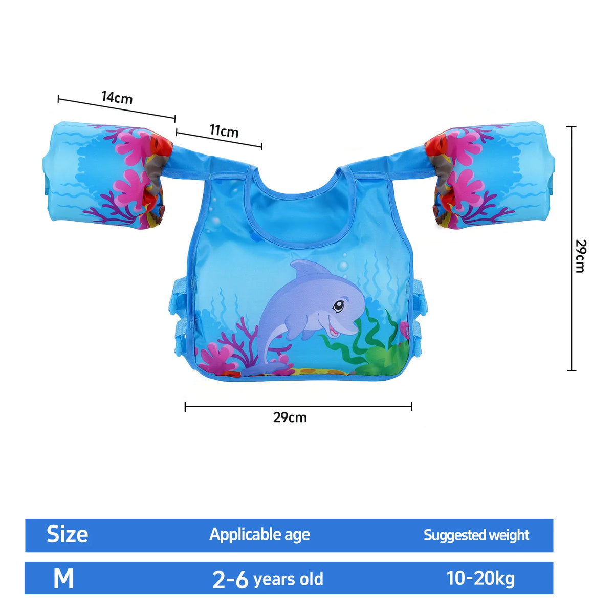 Baby Float Arm Sleeve Cartoon Floating Ring Safe Life Jacket Buoyancy Vest Swim Foam Pool Toys Life Vest Kid Swimming Equipment
